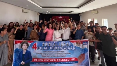 Menuju Indonesia Emas 2045, Ellen Pelealu Sosialisasikan Empat Pilar
