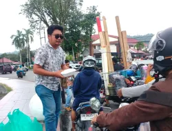 PWI Poso Bersama PT SJA 2 Bagi Takjil Ramadhan, Wujudkan Program PWI Peduli
